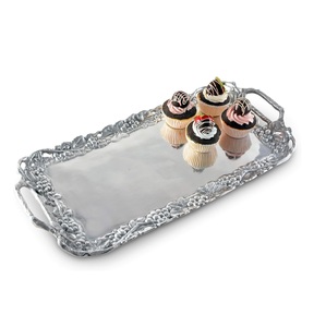 Fournisseur en gros de 21 pouces x 10 pouces meilleur prix plateau de service décoratif en aluminium pour hôtels et restaurants - Product Image 1