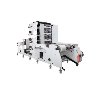 Mesin cetak Flexo pengering IR UV 4 warna kecepatan tinggi untuk cangkir kertas Label