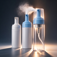 Bouteille Pompe en Mousse PET à Marque Blanche, Contenant Cylindrique pour Nettoyant Visage et Liquide Nettoyant Chaussures
