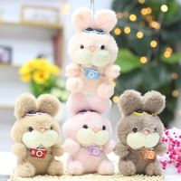 Mini Pendentif en Peluche Kawaii Ours Lapin Éléphant Breloque pour Sac à Dos Sac à Main Cadeau Filles Adolescentes Amoureuses des Animaux Anniversaire Noël