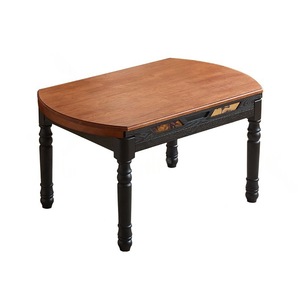 Ensemble table et chaises de salle à manger en bois massif style rétro français, 6 pièces, ovale, en bois de frêne, meubles de salle à manger durables - Product Image 4