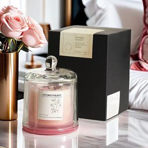 Northern Mu Crystal Bell Shaped Glass <b>Candle</b> Scented Aromatherapy Home Decor Fresh Air Essential Oil Gift Ornament - Product Image 2