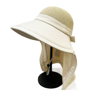 Chapeau de protection solaire à large bord avec protection du cou, respirant et pliable pour femmes, voyage en plein air, beige, noir, kaki, violet, rose - Product Image 5