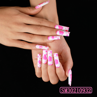 Lot de faux ongles artificiels, capsules pour manucure, couverture complète, press-on nails, cercueil LONG