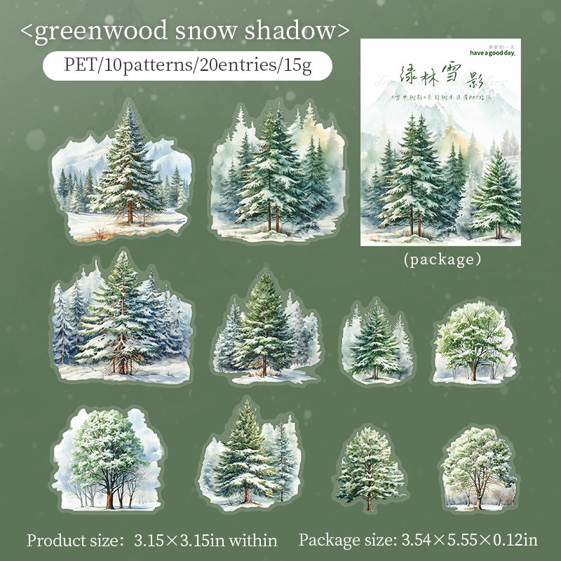 C Green Forest with Snowy Shadow