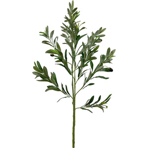 Planta de seda sintética 45cm 90cm Retardante de llama Hoja de olivo falso PE Hojas verdes Ramas de Olivo de seda artificial - Product Image 5