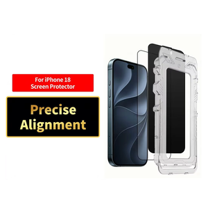 Protector de Pantalla con Alineación Automática 9H OEM para 18 Pro Max, HD Transparente, Anti-Espía, Cristal Templado, Sin Burbujas, Fácil Instalación - Product Image 1