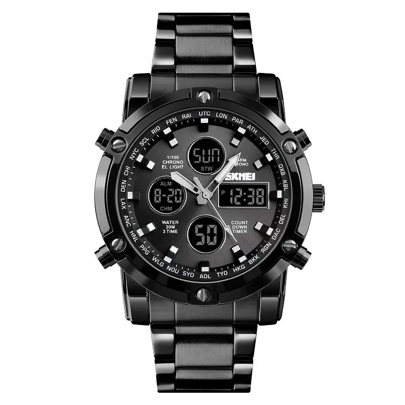 1 Black Case Black Dial