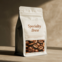 Emballage de café de luxe personnalisé finition mate forte étanchéité anti-oxydation pochette à fond plat pour café sacs en mylar