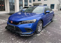 Kit carrosserie FE-Competion pour Honda Civic 2021-2025 : Lame avant, Spoiler avant, Jupes latérales, Accessoires automobiles