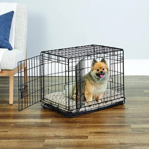 Vente en gros d'usine, MOQ faible, cage pour <span class=keywords><strong>chien</strong></span> en fer massif à double <span class=keywords><strong>porte</strong></span> pliable, durable, robuste, très vendue, 24 pouces - Product Image 5