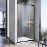 CBMMart Chine fournisseur usine Portes de douche de salle de bain personnalisées Verre trempé avec poignées en acier inoxydable Accessoires étanches