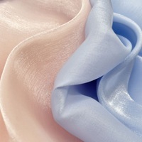 Non Transparent 100% Polyester Cristal Soie Brillant Lustre Liquide Satin Gaza Organza Shimmer Tissu pour Filles Lolita Doublure