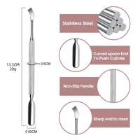 Outils professionnels de haute qualité pour les ongles, ensemble de manucure en acier inoxydable, coupe-cuticules, grattoir et pousse-cuticules
