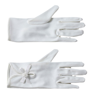 <span class=keywords><strong>Guanti</strong></span> da sposa piccolo fiocco bianco abito da sposa corto elegante abbinamento ornamenti accessori <span class=keywords><strong>per</strong></span> ragazze - Product Image 5