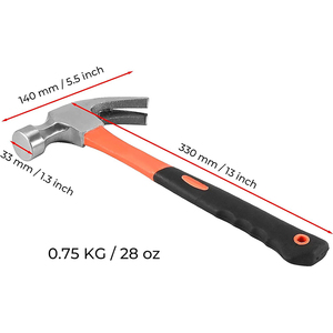 Diy <strong>Grade</strong> Claw Hammer <strong>Forged</strong> Steel Nail Hammer with Non-Slip Handle for Wood Working Framing Rip Repair Plastic Hammer <strong>Material</strong>