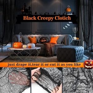 Gasa Negra <span class=keywords><strong>de</strong></span> Halloween, Decoración para el Festival <span class=keywords><strong>de</strong></span> los Fantasmas, Decoración para Fiestas <span class=keywords><strong>de</strong></span> Halloween, Decoración para el Hogar, Accesorios <span class=keywords><strong>de</strong></span> Terror para Casa <span class=keywords><strong>de</strong></span> Terror - Product Image 5