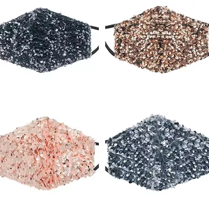 <span class=keywords><strong>Masque</strong></span> facial à paillettes pour femmes pour la vie nocturne <span class=keywords><strong>Masque</strong></span> en <span class=keywords><strong>tissu</strong></span> de fête à la mode et protecteur Noël - Product Image 1
