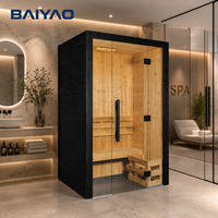 Choix Premium : Sauna intérieur pour 1-2 personnes, en bois finlandais carbonisé, cabine de sauna sèche sur mesure, fabricant direct d'usine
