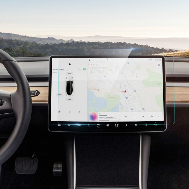 LFD300 Tesla Model 3 Central Control Screen Protector PMMA Ultra-Thin Anti-Reflection 90% Transparency Sensitive Touch Film HD