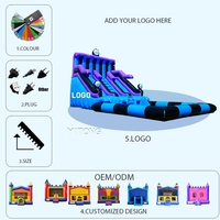 Toboggans aquatiques gonflables commerciaux longs pour enfants et adultes, toboggan gonflable pour piscine
