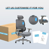 Chaise de bureau commerciale avec support lombaire confortable chaise de bureau exécutive de jeu d'ordinateur pivotante à dossier haut en maille ergonomique