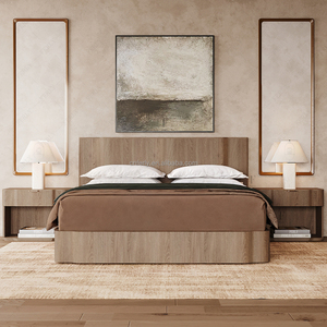 Кровать FERLY King Size с изголовьем на обивке, современная кровать-панель для роскошной главной спальни - Product Image 2