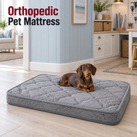 Matelas orthopédique pour chien avec housse matelassée amovible et lavable et options de tissus personnalisés pour les collections de produits pour animaux de compagnie en vente au détail