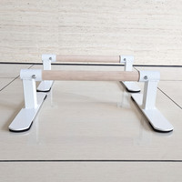 Parallettes d'entraînement en bois de hêtre massif pour exercices de musculation, pompes, fitness et entraînement en position debout ou à plat