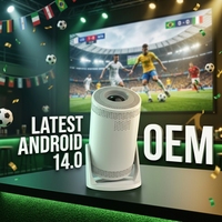 Mini projecteur Android 14.0 avec support 4K pour les matchs de la Coupe du Monde, projecteur portable pour regarder les matchs de football