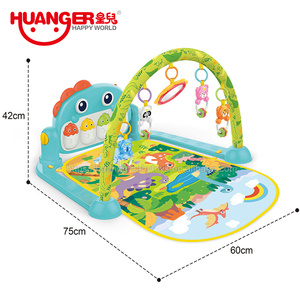 Huanger dinosaurio bebé juego Mat música bebé juego Mat gimnasio Fitness Rack bebé gimnasios y tapetes con colgante Ratt - Product Image 5