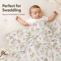 Couverture de réception pour nouveau-né premium 90*90CM, douce, respirante et agréable pour la peau, couverture d'emmaillotage pour bébé
