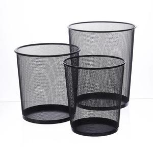 Cubo de Basura Redondo Negro de Oficina Económico de 16 l, el Mejor Cubo de Basura de Malla de 4 Galones para Interiores sin Tapa - Product Image 2