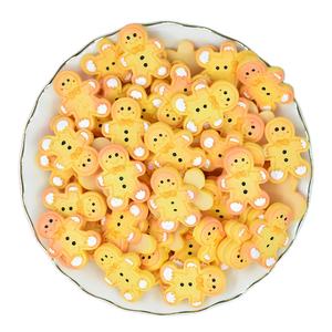 Meilleurs prix Biscuits en résine Artisanat Kawaii Décoration de téléphone Cabochon Scrapbooking Bonhomme en pain d'épices - Product Image 1