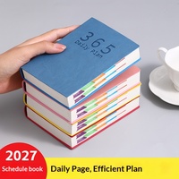 Agenda 2027, Planificador Diario, Eficiencia Laboral, Autodisciplina, Notas, Piel Sintética, Portátil, 365 Días, Regalo