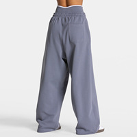 Pantalon large décontracté pour femme avec logo personnalisé, idéal pour la gym, le jogging, l'entraînement, confortable, respirant, avec blocs de couleur, style legging de yoga