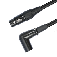 Großhandel Maßgefertigtes Zinklegierungs-Gehäuse 3-Pin 90-Grad Stecker-Buchse Audiokabel Doppelt Abgeschirmt Symmetrischer Mischer