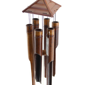 Carillons à <span class=keywords><strong>vent</strong></span> créatifs faits à la main en <span class=keywords><strong>bambou</strong></span> de 41 pouces, finition naturelle, forme irrégulière, décoration de jardin, de maison et d'extérieur - Product Image 3