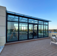 Jardin contemporain Design cadre en aluminium toit en verre véranda 4 saisons véranda maison en verre véranda