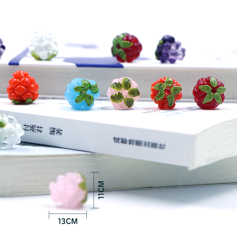 Murano Lampwork Glass Fruit Raspberry Beads Beads Bracelet Making for Jewelry Making