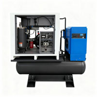 Compresseur tout-en-un à entraînement par courroie, refroidi par air, lubrifié, avec moteur et groupe électrogène 7.5KW 11KW 15KW 22KW Triphasé - Stock disponible
