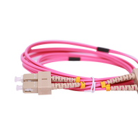 Câble à fibres optiques multimode duplex OM4 SC-UPC personnalisable OEM, longueur 1M-70M, cordon de raccordement OM4