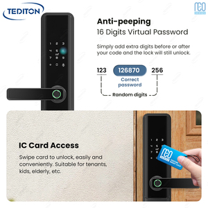 Tediton Neo ttlock thông minh khóa kỹ thuật số sinh trắc học ngón tay in thẻ chìa khóa và mã khóa cổng secieity cửa thông minh khóa - Product Image 4