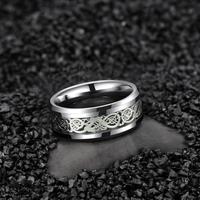 OAHLAN Bague de mariage tendance pour homme en carbure de tungstène étanche avec incrustation dragon celtique 6mm 8mm, Bijoux de mode, Dropshipping