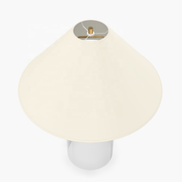 Lampe de table Brooks en verre et tissu, style art moderne, pour chambre à coucher, café, restaurant, hôtel, intérieur