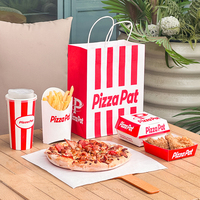 Papier alimentaire imprimé sur mesure, résistant à la graisse, enduit de PE, biodégradable, écologique, jetable pour sandwichs, charcuteries, pizzas