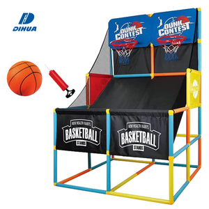 Canestro da Basket Doppio con Supporto Facile da Montare per Bambini, Gioco Sportivo per Interni ed Esterni, Divertente Competizione Familiare - Product Image 1