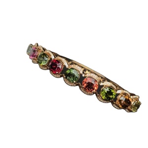 SGARIT 18k <span class=keywords><strong>oro</strong></span> rosa braccialetto di diamanti naturale tormalina gemma gioielli con cuore corda bracciale per il regalo delle ragazze - Product Image 1