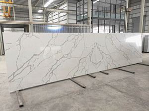 เคาน์เตอร์ครัวจีนเทียม Bookmatch Calacatta แผ่นควอตซ์ - Product Image 4