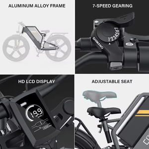 Motocicleta Eléctrica con Llantas Gruesas, Cuadro Reforzado y Diseño de Conducción Cómodo para Uso Urbano y Todoterreno, 7 Velocidades - Product Image 4